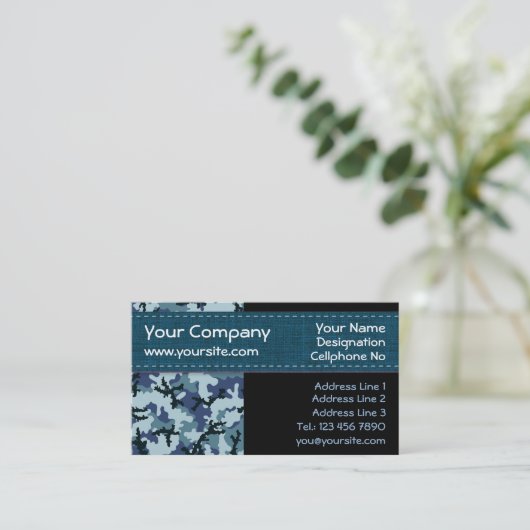 Navy camouflage visitekaartje (Staand voorkant)