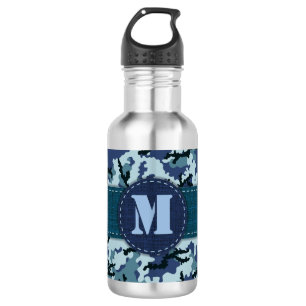 Navy camouflage waterfles 