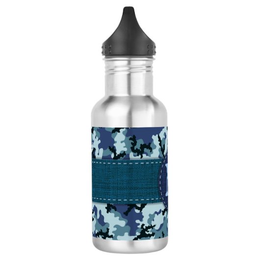 Navy camouflage waterfles (Links)