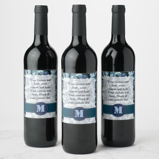 Navy camouflage wijn etiket (Flessen)