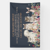 Navy Cat Sitter Pet Spandoek (Verticaal)