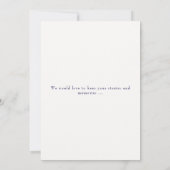 Navy Celebration of Life Invitation Kaart (Achterkant)