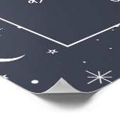 Navy Celestial Arch Sun, eerste verjaardag Poster (Hoek)