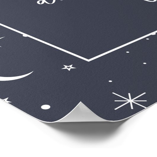 Navy Celestial Arch Sun, eerste verjaardag Poster (Hoek)