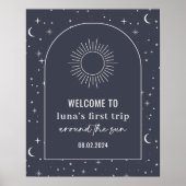 Navy Celestial Arch Sun, eerste verjaardag Poster (Voorkant)