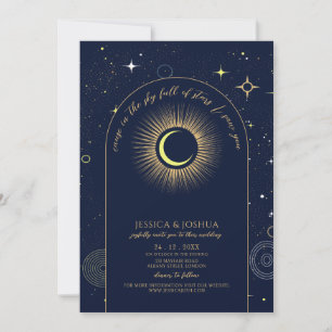 Navy Celestial Navy Arch Astrologisch citaat Kaart