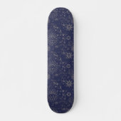Navy Celestial Pattern Persoonlijk Skateboard (Voorkant)
