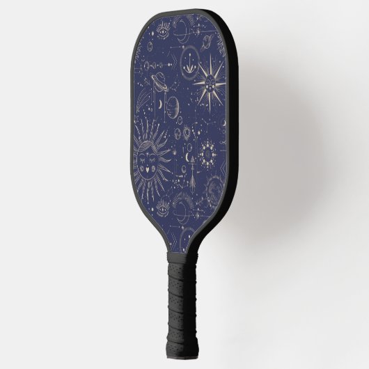 Navy Celestial Pattern Pickleball Paddle (Links)