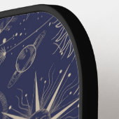 Navy Celestial Pattern Pickleball Paddle (Links Detail)