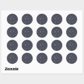 Navy Celestial Pattern Ronde Sticker (Vel)