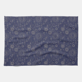 Navy Celestial Pattern Theedoek
