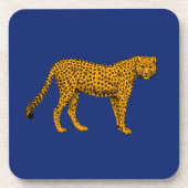 Navy Cheetah Bier Onderzetter (Voorkant)