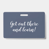 Navy Chevron Homeschool Educator ID Badge (Achterkant)