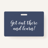 Navy Chevron Homeschool Educator ID Badge (Achterkant)