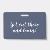 Navy Chevron Homeschool Student ID Badge (Achterkant)