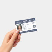 Navy Chevron Homeschool Student ID Badge (Handheld)