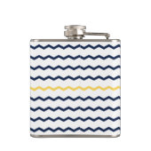 Navy Chevron Monogram Heupfles (Achterkant)