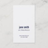 Navy Chevron Striped Simple Plain Visitekaartje (Achterkant)