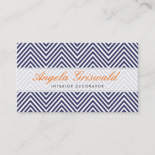 Navy Chevron Visitekaartjes