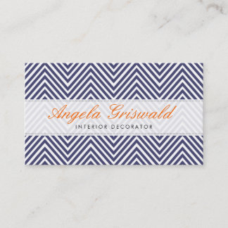 Navy Chevron Visitekaartjes