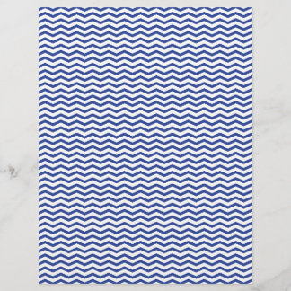 Navy Chevron/Zig Zag Scrapbook Paper