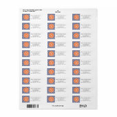 Navy Chevron Zigzag gepersonaliseerd monogram Etiket (Full Sheet)
