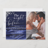 Navy Chic The Night before Rehearsal Dinner Photo Kaart (Voorkant)