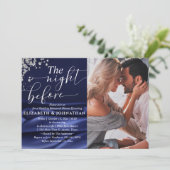 Navy Chic The Night before Rehearsal Dinner Photo Kaart (Staand voorkant)