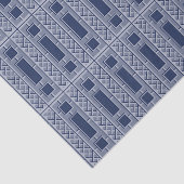 Navy Chinoiserie Bamboe Patroon Tissuepapier (Detail)