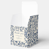 Navy Chinoiserie Floral Wedding Thank You Bedankdoosjes (Geopend)