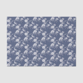 Navy Chinoiserie Rozen Pattern Tissuepapier