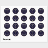 Navy Chocolate Cookie Kerst DIY cadeauetikette  Ronde Sticker (Vel)