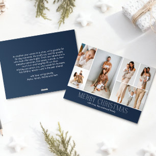 NAVY Christmas Elegant 6 Collage Fotobericht Feestdagenkaart