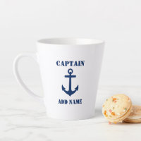 Navy Classic Anker Captain Boat of Naam 2 zijdig