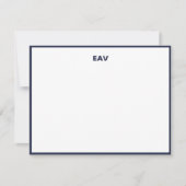 Navy Classic Mannen Briefpapier Kaart (Voorkant)