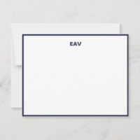 Navy Classic Mannen Briefpapier Kaart