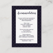 Navy Classic Monogram Weddenschapskaart Informatiekaartje (Voorkant)