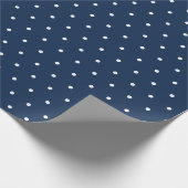 Navy Classic Polka Dot for Holiday Gifts Cadeaupapier (Hoek)