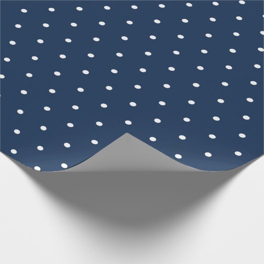 Navy Classic  Polka Dot for Holiday Gifts Cadeaupapier (Hoek)