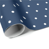 Navy Classic Polka Dot for Holiday Gifts Cadeaupapier (Rol Hoek)
