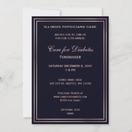 Navy Classy Corporate party Invitation Kaart
