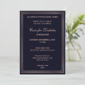 Navy Classy Corporate party Invitation Kaart (Staand voorkant)