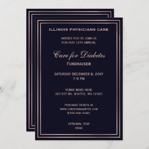 Navy Classy Corporate party Invitation Kaart