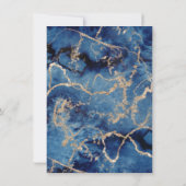 Navy Clean Gold Waves Fantastische Vijftig Verjaar Kaart (Achterkant)