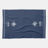 Navy | Compass House Number & Street Name Theedoek (Horizontaal)