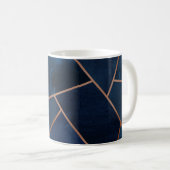 Navy & Copper Geo Koffiemok (Voorkant rechts)