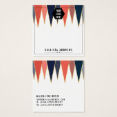 Navy Coral Triangle Geo Logo Display Kaart (Voorkant /achterkant)