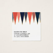 Navy Coral Triangle Geo Logo Display Kaart (Achterkant)