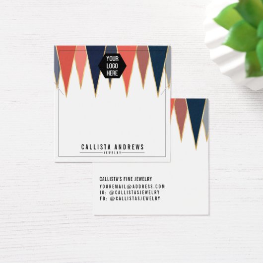 Navy Coral Triangle Geo Logo Display Kaart (Bureau)