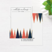 Navy Coral Triangles Geo Ketting Display Kaart (Bureau)